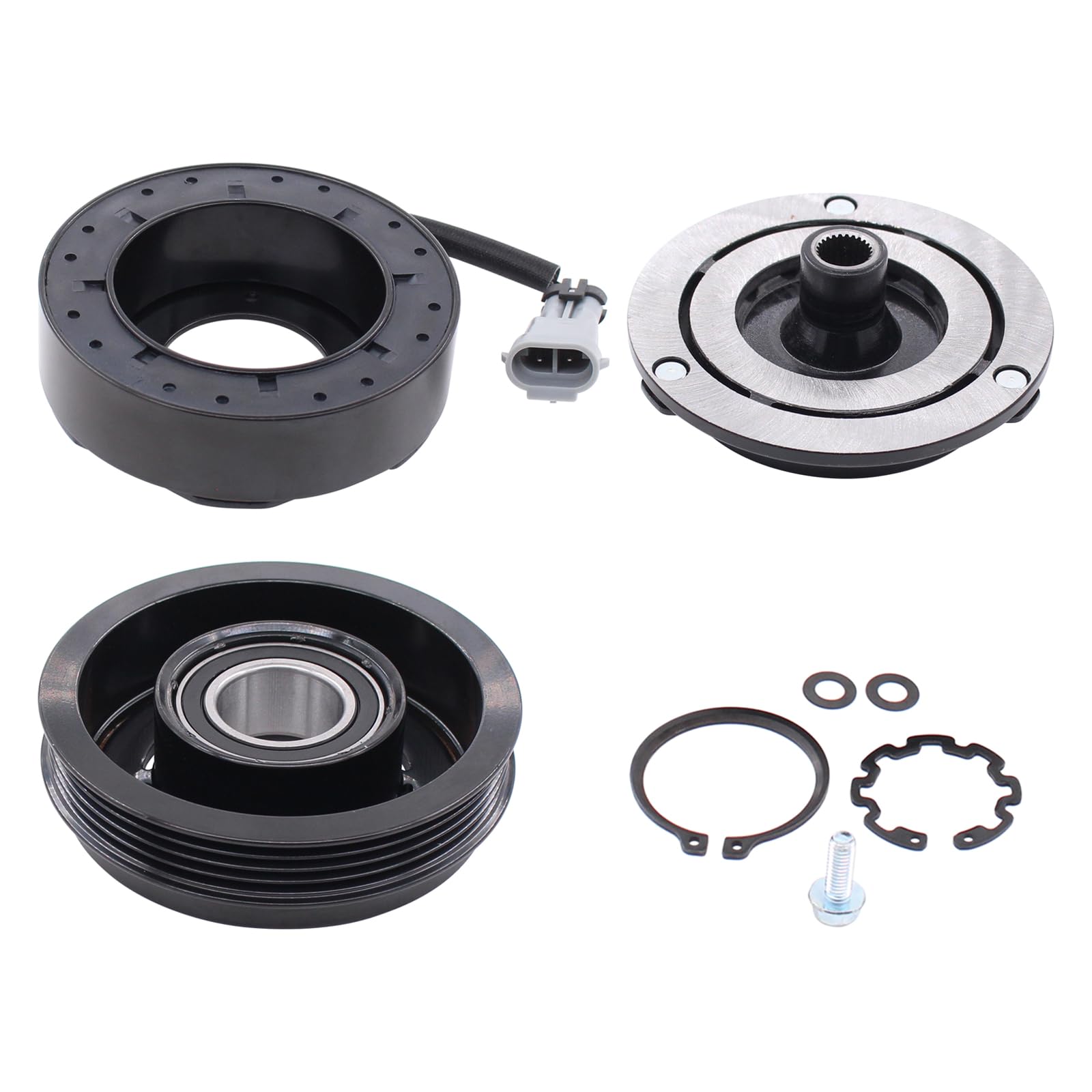 Photo 1 of ApplianPar A/C AC Compressor Clutch Assembly Kit Pulley Coil Set for GMC Sierra 1500 4.8L 5.3L 2000-2013