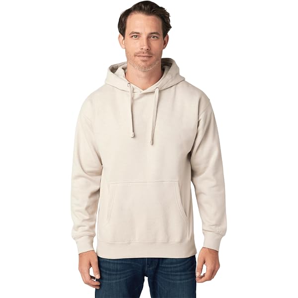 Gildan Men's Heavy Blend Hooded Sweatshirt - Classic Fit, Light Sand, Small