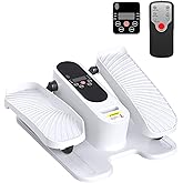 HOMGIM Under Desk Elliptical Machine - Quiet Motorized Leg Exerciser with Smart Remote, 12-Speed Manual Programs Auto/3 Auto Programs LCD Display & Bidirectional Motion for Home/Office