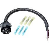 MECMO OEM Style 7 Pin USCAR Wiring Harness, Universal Trailer Plug Replacement for Ford Chevy GM Factory 7 Way, Splice-in Mul
