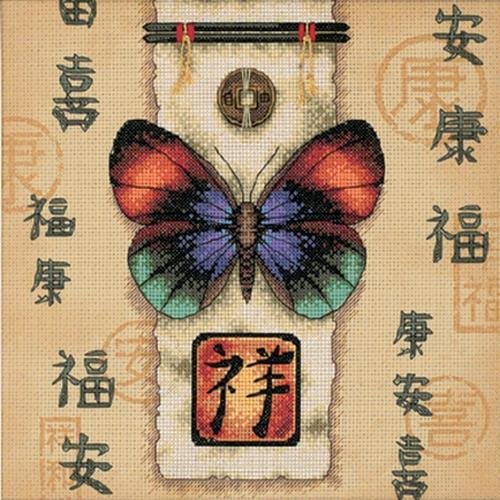 UPC 088677350345, Dimensions Needlecrafts Counted Cross Stitch, Oriental Butterfly