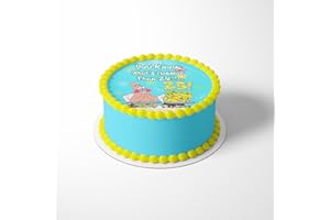 CAKECERY 7.5 Inch Edible Cake Topper – Whats Funnier Than 24 25 Themed Birthday Party Collection of Edible Cake Decorations round