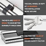 Bwintech 70mm Chrome Euro Cylinder Lock with 3 Keys Anti Pick Drilling view 6