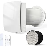Weiworld 6 Inch Heat Recovery Ventilator with Ceramic Heat Exchanger | Wall-mounted fresh air system with WiFi and remote control; supply, exhaust and 65-second cycle modes for single rooms