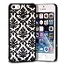 iPhone SE Case, GreatShield [TACT | Damask Design] Pattern Rubber Coating Embossed Snap On Case Back Cover for Apple iPhone SE / 5S / 5 (Black)