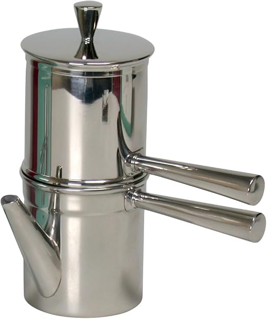 Ilsa Stainless Steel Neapolitan Drip Coffee Maker with Spout 12 cup