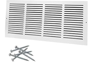Howeall 24"W x 10"H [Duct Opening Size] Steel Return Air Grille, Air Return Vent Cover for Ceiling and Sidewall - HVAC Air Vent Covers - [Outer Dimensions: 25.75"W x 11.75"H]