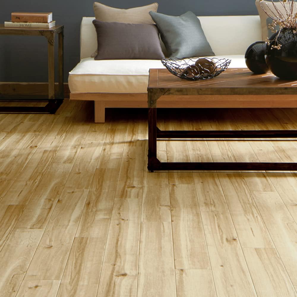 Amazon 壁紙屋本舗 クッションフロア 床 シート 木目 切り売り M単位 巾91cm キャラメイプル 壁紙