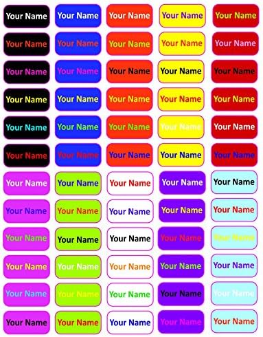 Stick On Clothing Labels, With 80 Different Choices of Colors for your Label, Great for Camp labels, Stays on during washing or drying