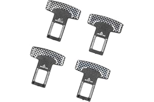 ksngTixe Car Alarm Stopper Safety Belt Buckle Canceler - 4PCS Universal Vehicle Belt Alarm Fix, Carbon Fiber & Aluminum Alloy