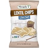 Simply7 Lentil Chips, Sea Salt, 4 Ounce (Pack of 12)