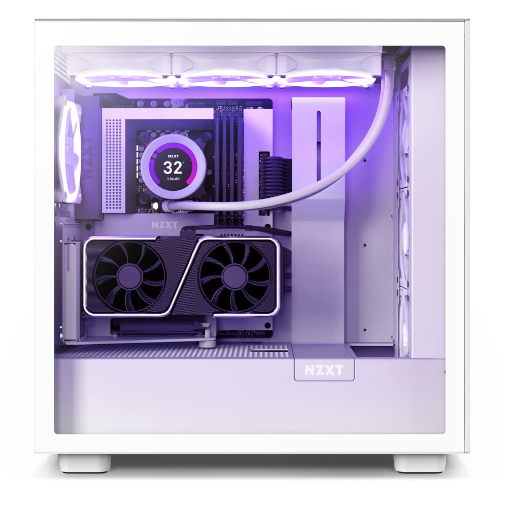 NZXT Vertical GPU Mounting Kit-AB-RH175-W1-175 mm PCIe 4.0x16 Riser-Kabel – GPU-Halterung Robuste Stahlhalterung, Schwarz/Weiß 5