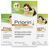 Priorin Hair Growth Vitamins With Biotin for Men and Women - Stimulate Growth, Decrease Hair Loss After Washing - 3x60 Count,