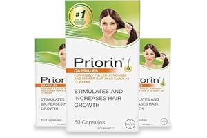 Priorin Hair Growth Vitamins With Biotin for Men and Women - Stimulate Growth, Decrease Hair Loss After Washing - 3x60 Count,