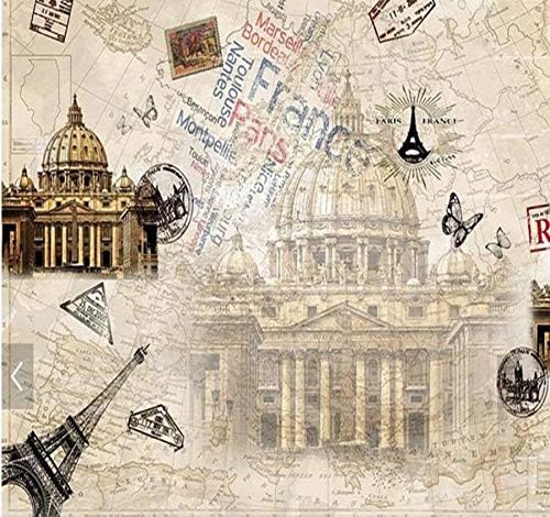 Sunkuxc 3dカスタムヨーロッパレトロ壁画hd世界地図写真壁紙用リビングルームウォールペーパー古代城用リビングルームホームインテリア 280x0cm いよいよ人気ブランド