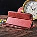 CORNMI Design for iPhone 6 plus Case, Premium Vintage Flip Wallet Leather Magnetic Closure Cover Skin for iPhone 6 plus and 6S plus 5.5 inch with Card Slots, Cash Compartment and Wrist Strap(Wine Red)