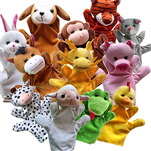 Vinmax Funny Hand Puppets For Kids Plush Hand Puppets For Cartoon Hand Puppets, 1PC （Random style）