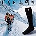 Electric Heated Socks Kit Unisex Warm Thermal Socks Rechargeable Battery Foot Warmers Winter Ideal Gift for Men & Women perfect for Indoor Outdoor Sport Fishing/Hiking/Sleeping Medium Size (Black)