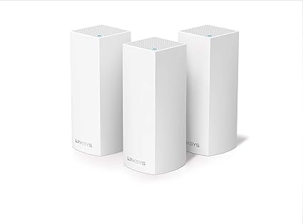 Linksys Velop Tri Band AC6600 WLAN Mesh System (funktioniert mit Amazon Alexa, 3-Pack, bis 500m2, einfache Installation, maxi