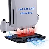 Mcbazel Cooling Fan and Dual Controller Charger Station for PS5 Console, Cooler Station and Charging Dock with Extra USB Ports for PlayStation 5 UHD and Digital Edition - Black(NOT for PS5 Slim/Pro)