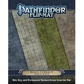 Pathfinder Flip-Mat: Basic Terrain Multi-Pack, 4 Double-Sided Gaming Mats | for RPG Tabletop Games, Grassland, Stone, Street &amp; Water Terrain