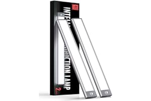 YIGER Under Cabinet Lights, Rechargeable battery operated lighting with 40 LED, Wireless Motion Sensor Light indoor (8000K), 4 Modes Night Light, Stick-On Magnetic Closet Lights for Kitchen, Hallway(2 Pack)