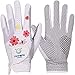 PaYaPa in NEW YORK, GH Women's Leather Golf Gloves One Pair (Flower Printed Both Hands)