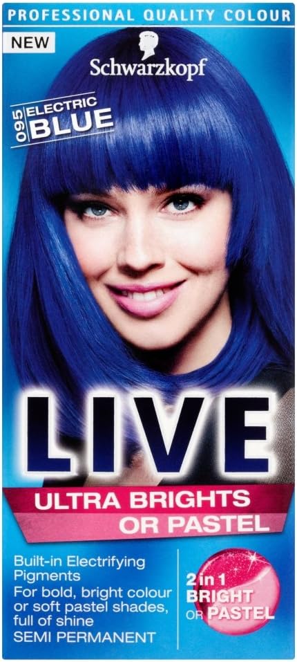 LIVE Ultra Brights Electric Blue Semi-Permanent Hair Dye 095