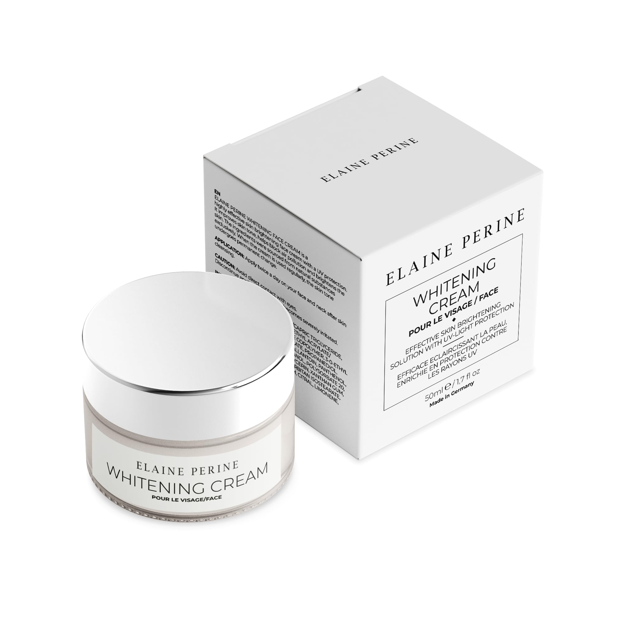 Whitening Cream Face - for a blemish-free skin 50ml - by Elaine Perine Made in Germany