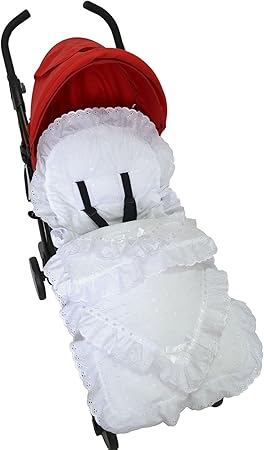 white cosy toes for pram