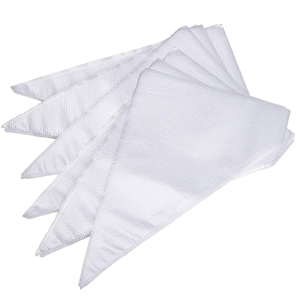 WWZJ 100Pcs Icing Piping Bags Disposable Pastry Bag for Cake Decorating Royal Frosting (27x17, White)