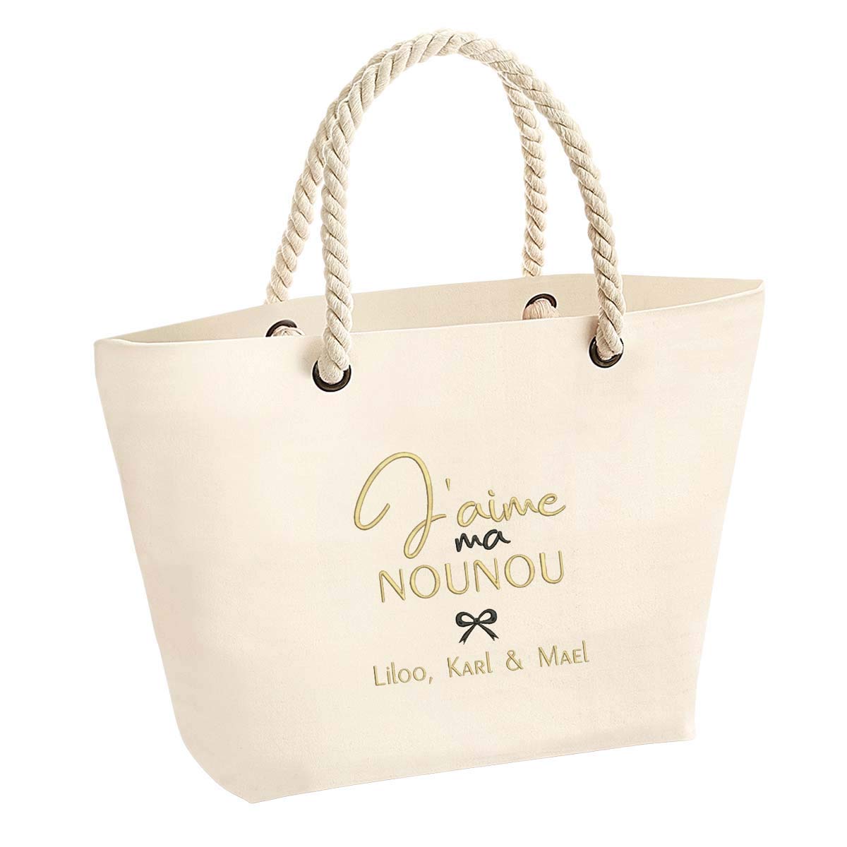 Cadeau Nounou Grand Sac Personnalise En Broderie Avec Prenom Idee Cadeau Nounou Amazon Fr Handmade
