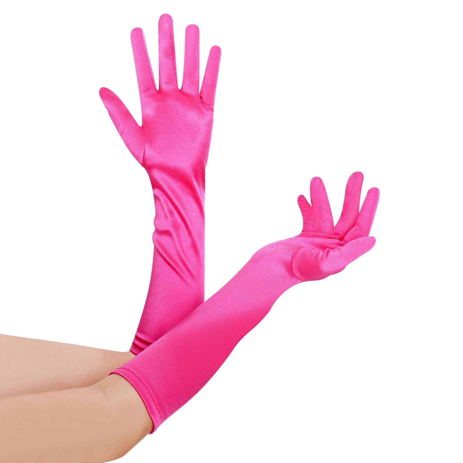 Lystaii Long Opera Party 20s Satin Gloves Stretchy