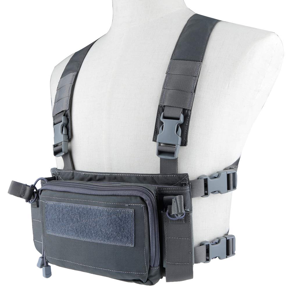 Huenco Camouflage Tactical Vest Airsoft Ammo Chest Rig 5.56 9mm