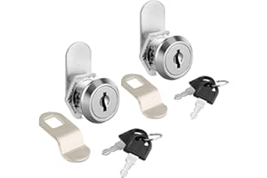 LAIWOO Cam Locks Keyed Alike, 5/8 Inch Cabinet Cam Lock Set with Keys for Secure File Drawer Mailbox RV Camper Door Tool Box, Zinc Alloy