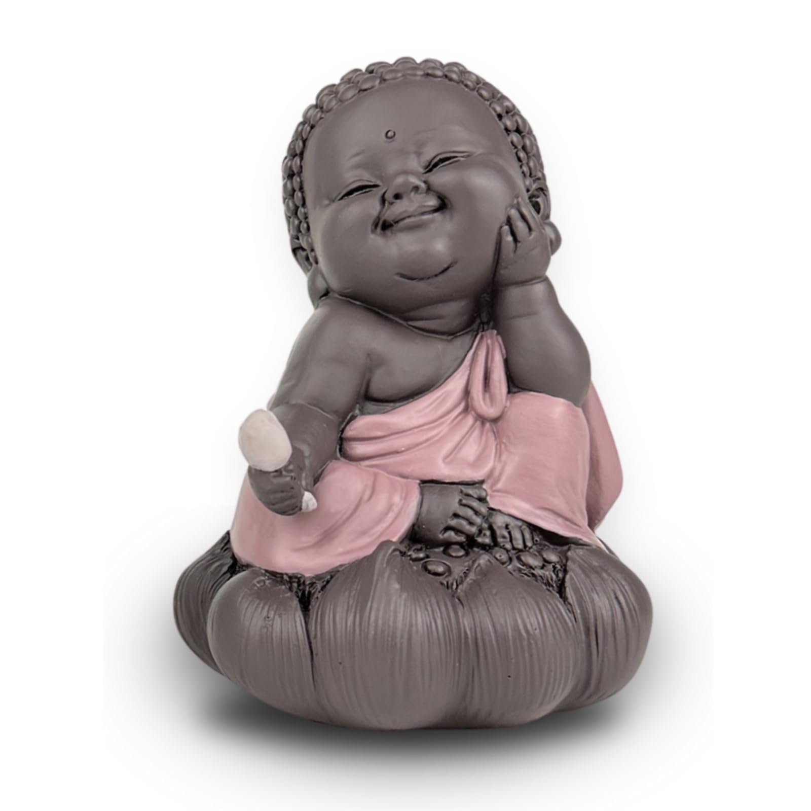 Zen'Light Statue Buddha in Cogitation - Charming Lucky Charm - Zen and Relaxing Atmosphere - Cute and Spiritual Gift Idea All Generations - Height 12 cm