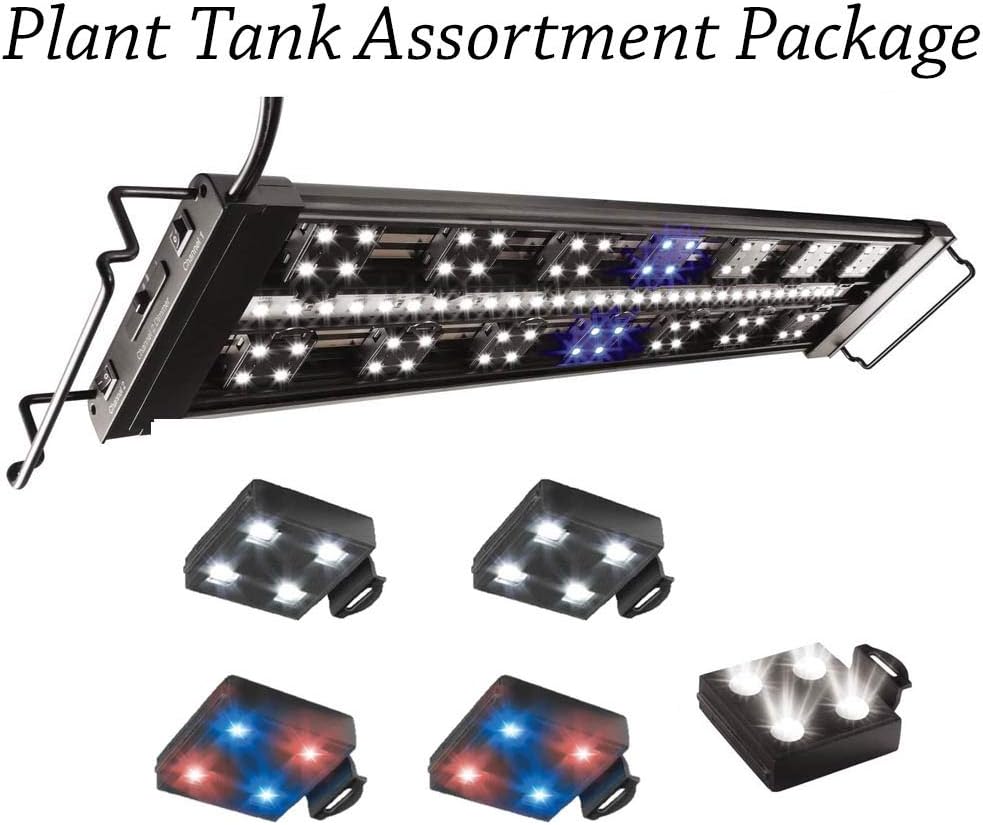 Marineland Fully Adjustable Advanced LED Light, 24-36" Plant Tank Assortment Bundle