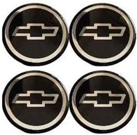 Amazon エンブレム 丸 48mm Gm Chevrolet シボレー ブラック 黒 クラシック ロゴ ホイールキャップ 4枚 セット キット マッスルカー ピックアップ トラック エンブレム 車 バイク