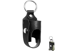 KEECAO Holder Travel Case for Asthma Inhaler, PU Leather Travel Handy Mini Holster for Adults and Kids, Inhaler Not Included, Black