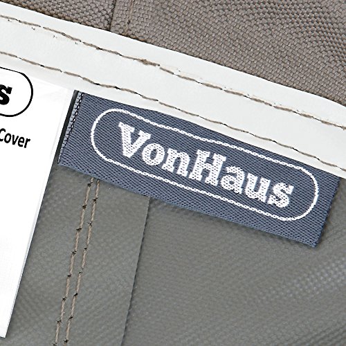 VonHaus Air Conditioning Cover, Square - ‘The Storm Collection’ Premium Heavy Duty Waterproof Outdoor Protection - Slate Grey with Beige Trim (34 x 34 x 30 inches) - Thumbnail 7
