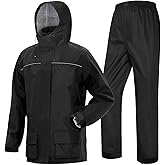 iCreek Motorcycle Rain Suit for Men and Women Waterproof Anti-storm Raincoat High Visibility Rain Gear