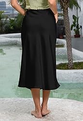 Women's Satin High Waist Hidden Elasticized