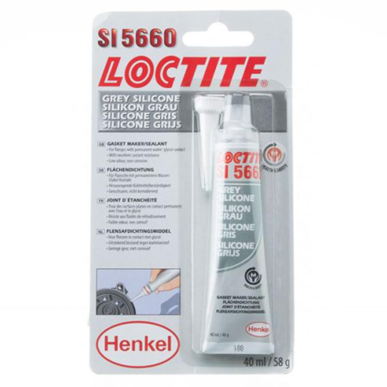 Loctite 1718240 Quick Silicon Gasket, 40ml