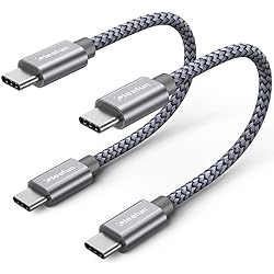 CLEEFUN 2-Pack USB C to USB C Cable 1ft PD 60W for