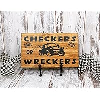 Checkers or Wreckers, Wood Sign, Disney Cars, Child's Room Decor, Baby Decor, Baby Shower Gift, Nursery Decor, Racing Nusery, Nascar