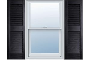 BUILDERS CHOICE BUILDER'S CHOICE EVL12055BL Shutters, 12" x 55", Black