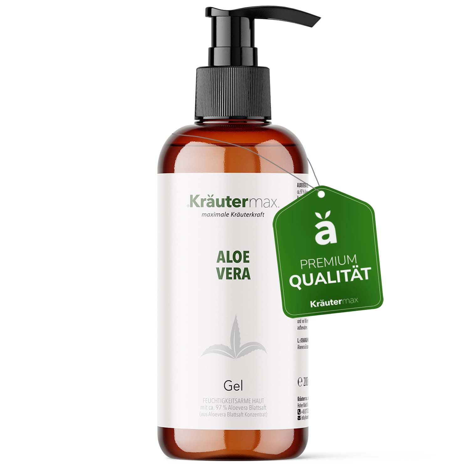 Aloe Vera Gel Pure Natural Cosmetics Pure Without Additives 97% 1 x 200ml