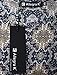 Allegra K Women's Floral Prints 3/4 Sleeves Round Neck A Line Dress L Navy Blue