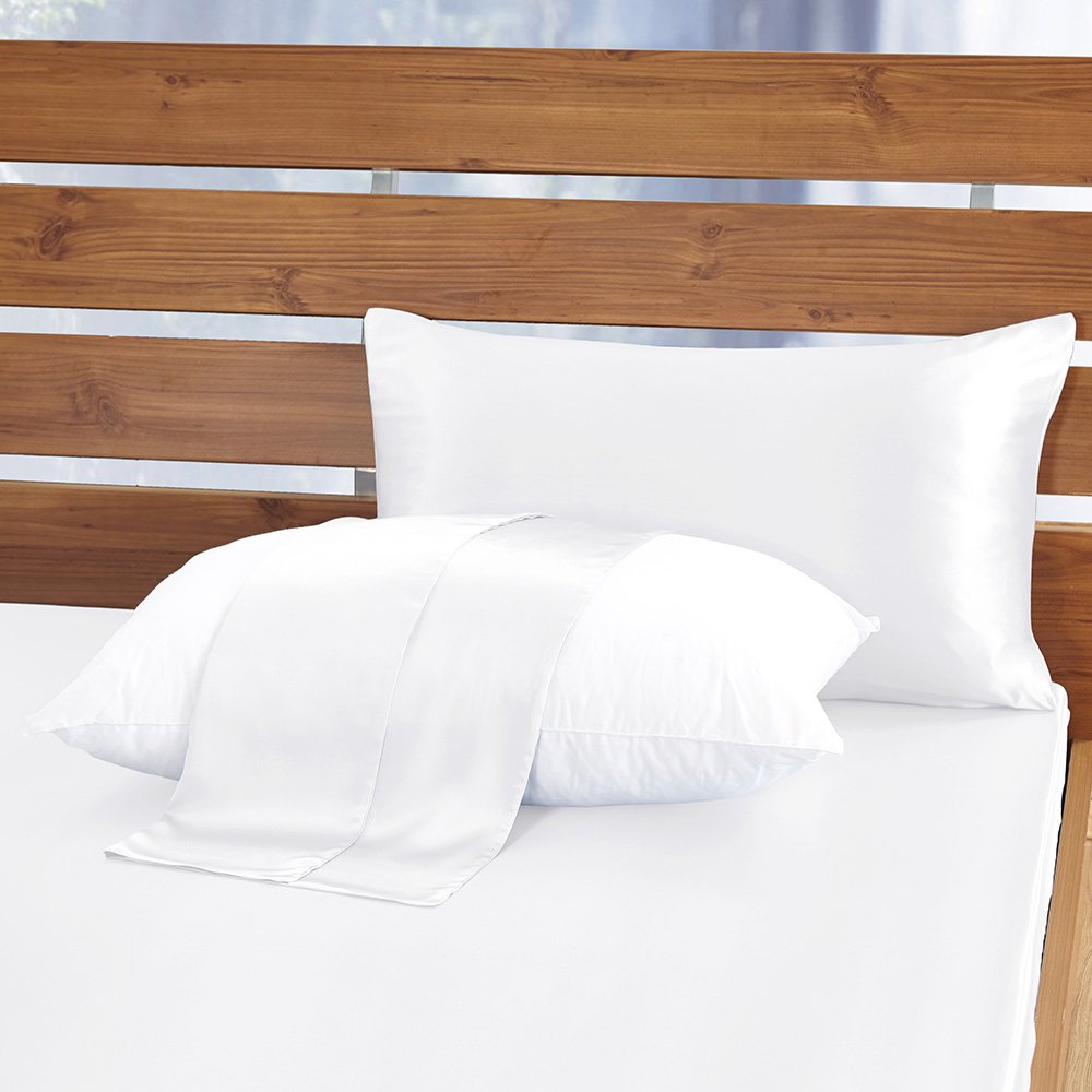 MOMMESILK Mulberry Silk Pillowcase with Hidden Zipper White Standard 20 X 26 794615635787 eBay