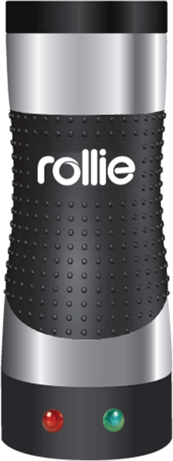 Rollie Egg cooker Automatic Electric Vertical (Stainless steel) / Egg sandwich,Egg rolls, Omelets, Scrambled eggs, Breakfast egg maker. Free cleaning brush + 25 recipes